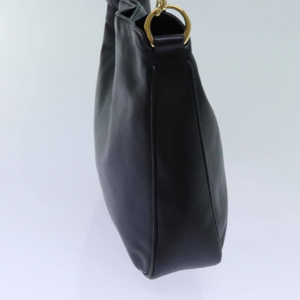 GUCCI Bamboo Shoulder Bag Leather 2way Black Auth 70623 - Picture 3 of 16